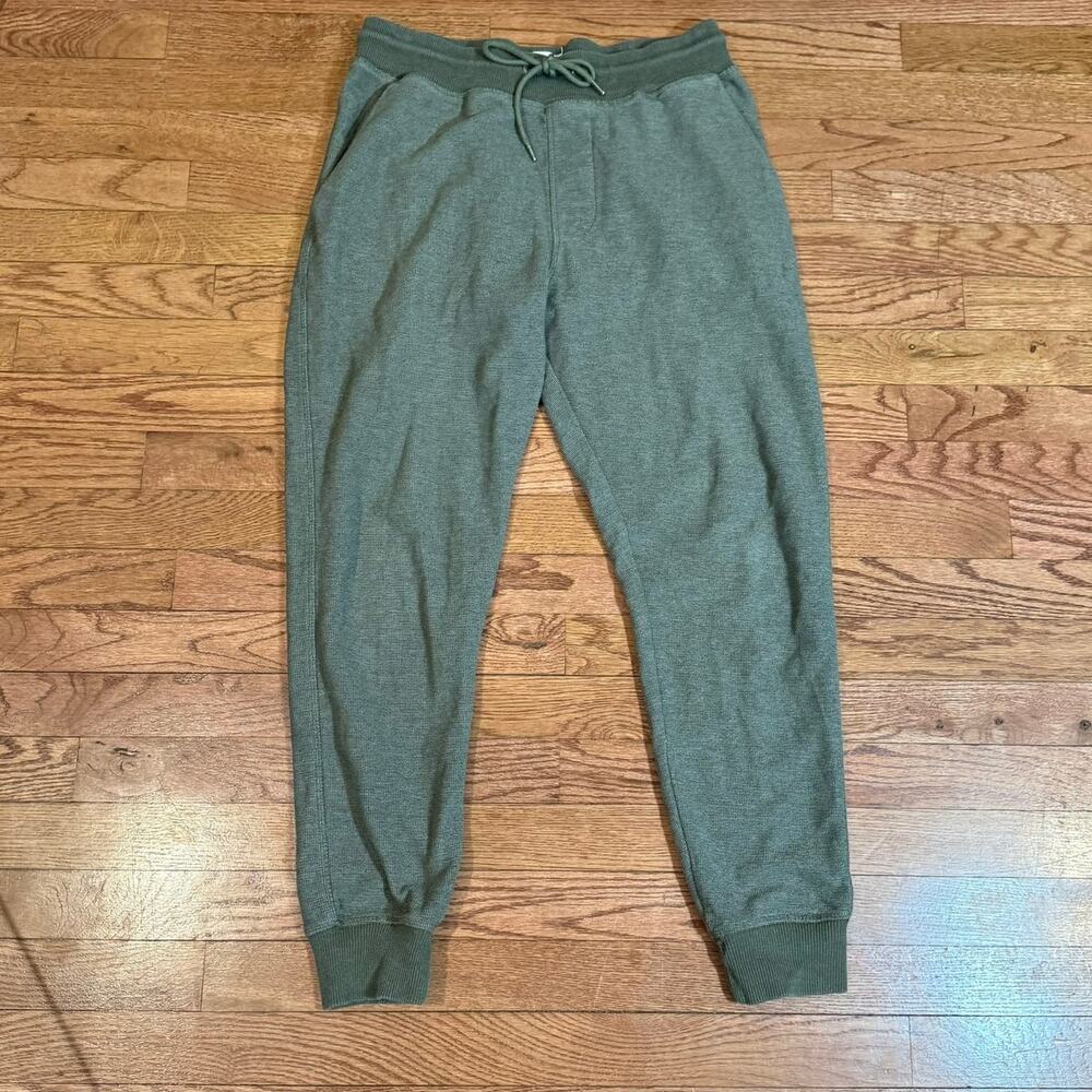 Free Planet Mens Joggers Green Organic Cotton Blend Size M Sweatpants